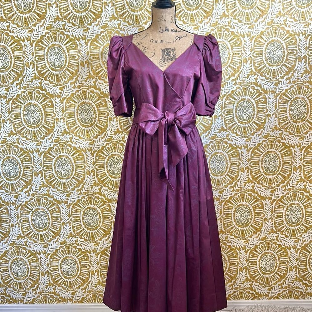 Laura Ashley Purple Midi Dress